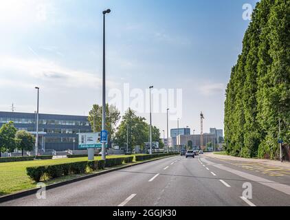 Straßen und Autobahnen in der Stadt Zagreb, Kroatien. Stockfoto