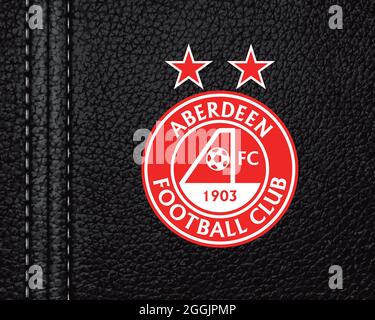 Wappen des FC Aberdeen, Aberdeen, Fußballverein aus Schottland Stockfoto