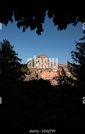 Panorama von Soriano nel Cimino Stockfoto