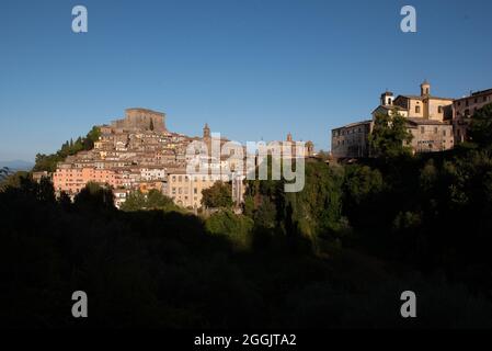 Panorama von Soriano nel Cimino Stockfoto