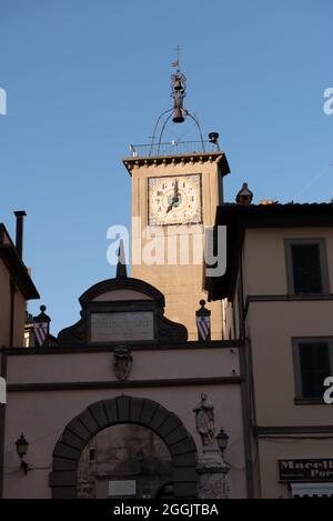 Uhrenturm von Soriano nel Cimino Stockfoto