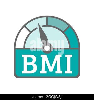 Abbildung des BMI-Body-Mass-Index-Symbols Stock Vektor