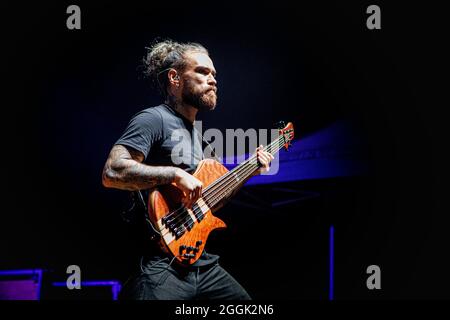 Cremona Italien 29. August 2021 - die ukrainische Heavy Metal Band Jinjer spielt ein Live-Konzert im Luppolo Rock © Andrea Ripamonti / Alamy Stockfoto