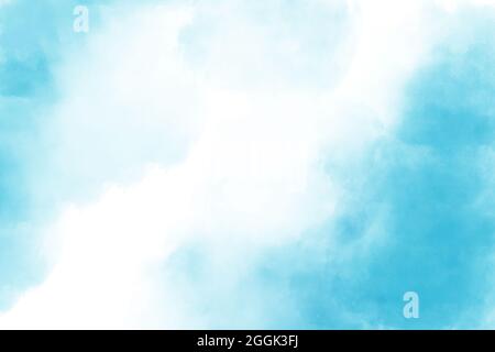 Abstrakte Kunst blau Aquarell Hintergrund Stockfoto