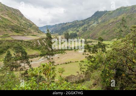 Schlucht des Toachi-Flusses in der Nähe des Quilotoa-Krater, Ecuador Stockfoto