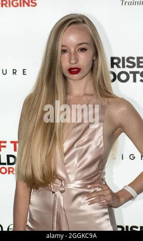 Emily Haigh kommt zur Premiere von „Rise of the Footsoldier Origins“ im Cineworld Leicester, 2021-09-01, London, Großbritannien. Stockfoto