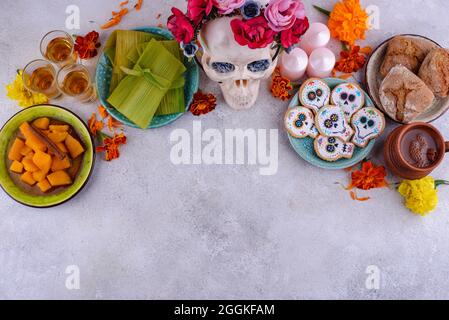 Traditioneller Tag der toten Nahrung Stockfoto