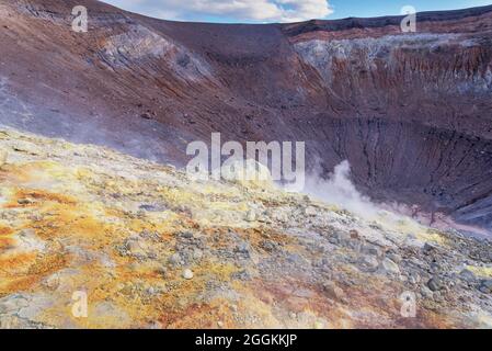 Gran Gratere, Vulcano Island, Äolische Inseln, Sizilien, Italien Stockfoto