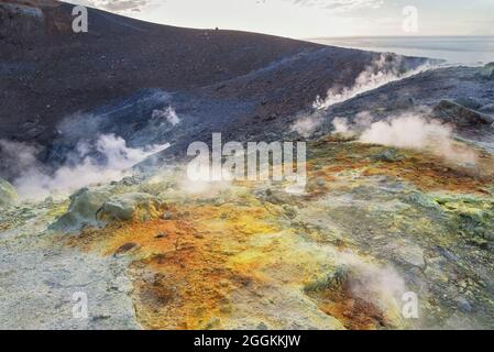 Gran Gratere, Vulcano Island, Äolische Inseln, Sizilien, Italien Stockfoto