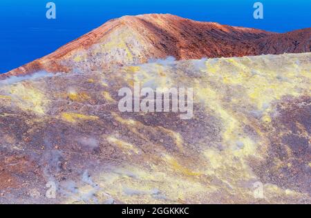 Gran Gratere, Vulcano Island, Äolische Inseln, Sizilien, Italien Stockfoto