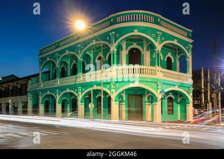 Portugiesische Kolonialarchitektur in der Altstadt von Phuket, Phuket, Thailand Stockfoto