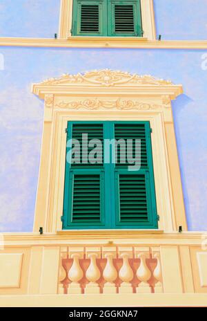 Hausfassade, Bogliasco, Ligurien, Italien, Europa Stockfoto