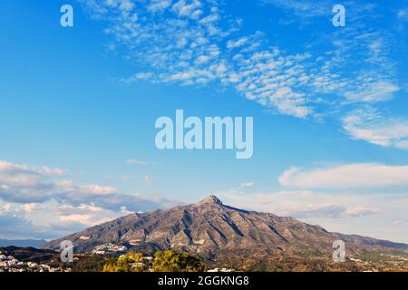 Berg La Concha, Blick von Marbella Stockfoto