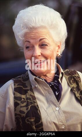 ©1990er Jahre Retrospektive von Ann W. Richards, Gouverneurin von Texas von 1991-1995 als letzter demokratischer Gouverneur des Lone Star State. Sie war offen, lustig und bekannt für ihre fortschrittliche Politik und ihren Feminismus. Stockfoto