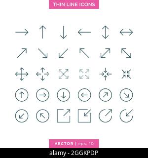 Set von Pfeil Symbol Vektor Stock Illustration Design-Vorlage. Editierbarer Vektor EPS 10. Stock Vektor