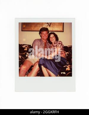 Polaroid-Momentaufnahme im Retro-Stil des 20. Jahrhunderts, USA Stockfoto
