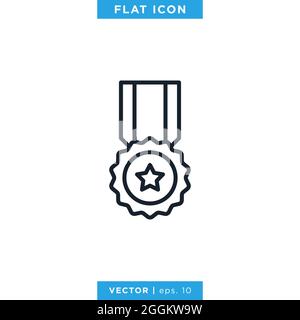 Award Medal Icon Vektor Grafik Design-Vorlage. Vektor eps 10. Stock Vektor