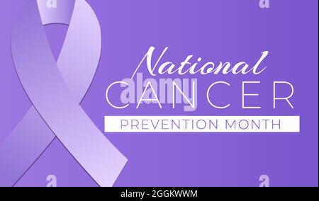 Hintergrund-Illustration Des National Cancer Prevention Month Banner Stock Vektor