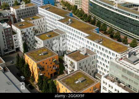Luftaufnahme des Stadtteils in Hamburg, Deutschland Stockfoto