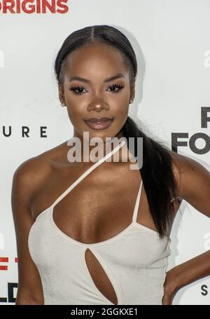 Rachel Finni kommt zur Premiere von „Rise of the Footsoldier Origins“ im Cineworld Leicester, 2021-09-01, London, Großbritannien. Stockfoto