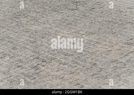 Stein Pflaster alten Platten Mosaik städtischen Textur Boden Hintergrund Bürgersteig Fliesen. Stockfoto