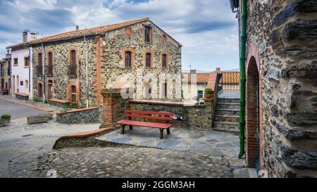 Marktplatz in Saint Marshal. Stockfoto