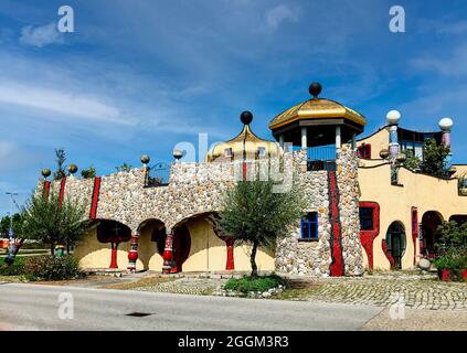 Hundertwasserhaus, Haus, Altenrhein, Bodensee, Architektur, Kunstwerk, Schweiz Stockfoto