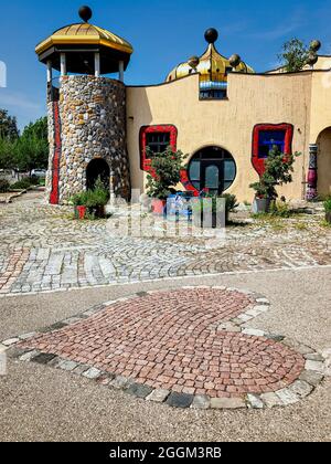 Hundertwasserhaus, Haus, Altenrhein, Bodensee, Architektur, Kunstwerk, Schweiz Stockfoto