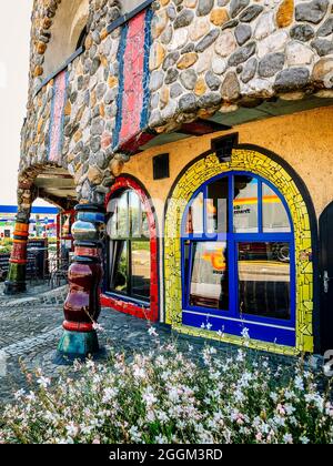 Hundertwasserhaus, Haus, Altenrhein, Bodensee, Architektur, Kunstwerk, Schweiz Stockfoto