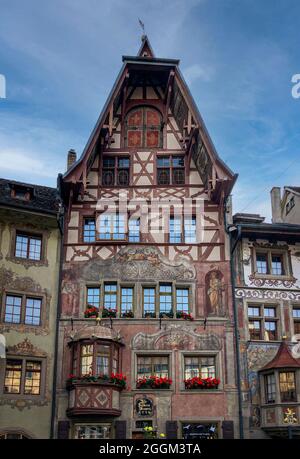 Haus, Stein am Rhein, Rhein, Stadt, Schweiz Stockfoto