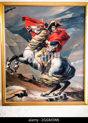 Stein am Rhein, Rhein, Stadt, Gasthaus Schwanen, Generalstabssitz von Napoleon Bonaparte, Schweiz Stockfoto