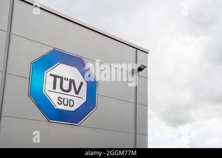 Der TÜV-Süd mit dem Fahrzeuginspektionszentrum in Schwabmünchen Stockfoto