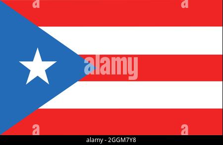 Vektordarstellung der Flagge von Puerto Rico Stock Vektor