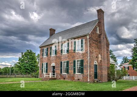 Das Pryor Wright House im Appomattox Court House National Historical Park in Virginia. Stockfoto