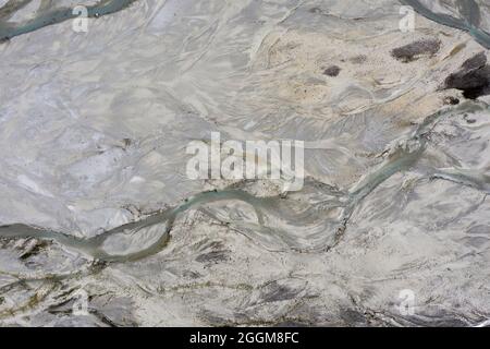 Luftaufnahme, Bächlital im Grimselgebiet Stockfoto