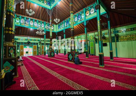 Masjid Sultan Suriansyah ist die älteste Moschee in Süd-Kalimantan. Erbaut vor etwa 300 Jahren unter der Herrschaft von Tuan Guru (1526-1550), der ersten Banj Stockfoto
