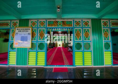 Masjid Sultan Suriansyah ist die älteste Moschee in Süd-Kalimantan. Erbaut vor etwa 300 Jahren unter der Herrschaft von Tuan Guru (1526-1550), der ersten Banj Stockfoto