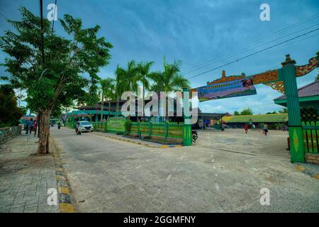 Masjid Sultan Suriansyah ist die älteste Moschee in Süd-Kalimantan. Erbaut vor etwa 300 Jahren unter der Herrschaft von Tuan Guru (1526-1550), der ersten Banj Stockfoto