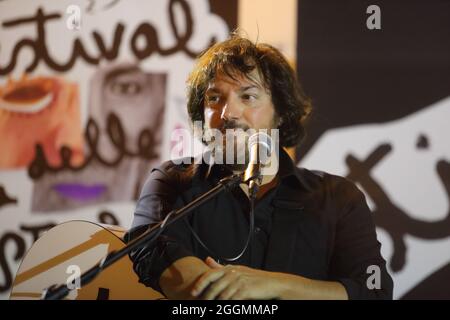 Massimo di Cataldo beim Festival der Geschichten, Picinisco, 26. August 2021 Stockfoto