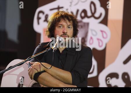 Massimo di Cataldo beim Festival der Geschichten, Picinisco, 26. August 2021 Stockfoto