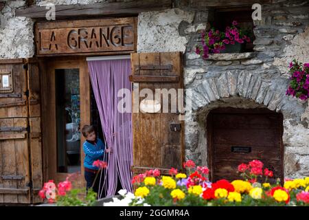 FRANKREICH. SAVOIE (73) FRANZÖSISCHE ALPEN. HAUTE MAURIENNE VALLEY. DORF BONNEVAL-SUR-ARC Stockfoto