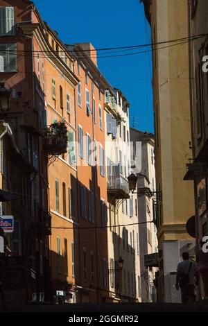 FRANKREICH. HAUTE-CORSE (2B) BASTIA. SAINT-JEAN BAPTISTE KIRCHE AM ALTEN HAFEN Stockfoto