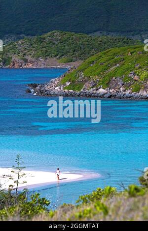 FRANZÖSISCH-WESTINDIEN. INSEL SAINT MARTIN (GUADELOUPE).INSEL PINEL Stockfoto