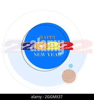 Frohes neues Jahr 2022 Vektor-DESIGN-VORLAGE Illustration Stock Vektor