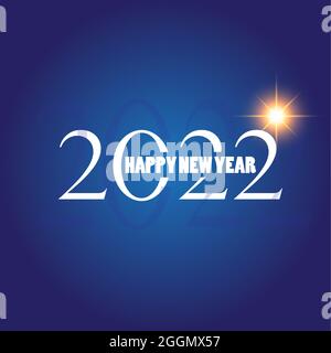 Frohes neues Jahr 2022 Vektor-DESIGN-VORLAGE Illustration Stock Vektor