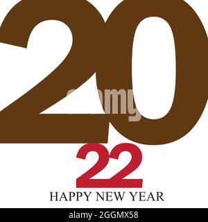 Frohes neues Jahr 2022 Vektor-DESIGN-VORLAGE Illustration Stock Vektor
