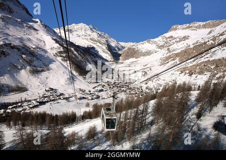 SAVOIE (73) SKI D'ISERE (HAUTE-TARENTAISE) IM VANOISE-MASSIV Stockfoto