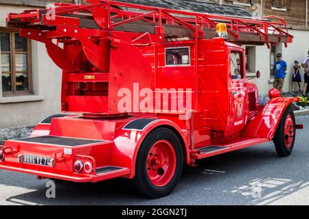 Oldtimer in PRAZ-SUR-ARLY Stockfoto