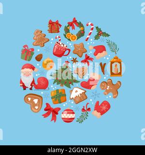 Satz von Vektorgrafiken im Cartoon-Stil. Isoliert auf weißem Hintergrund. Stock Vektor