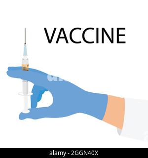 Kampf gegen Covid-19-Virus impfen lassen. Zeit zum Impfen des Konzepts. Stoppen Sie die Coronavirus-Pandemie. Vektorposter, Banner Stock Vektor